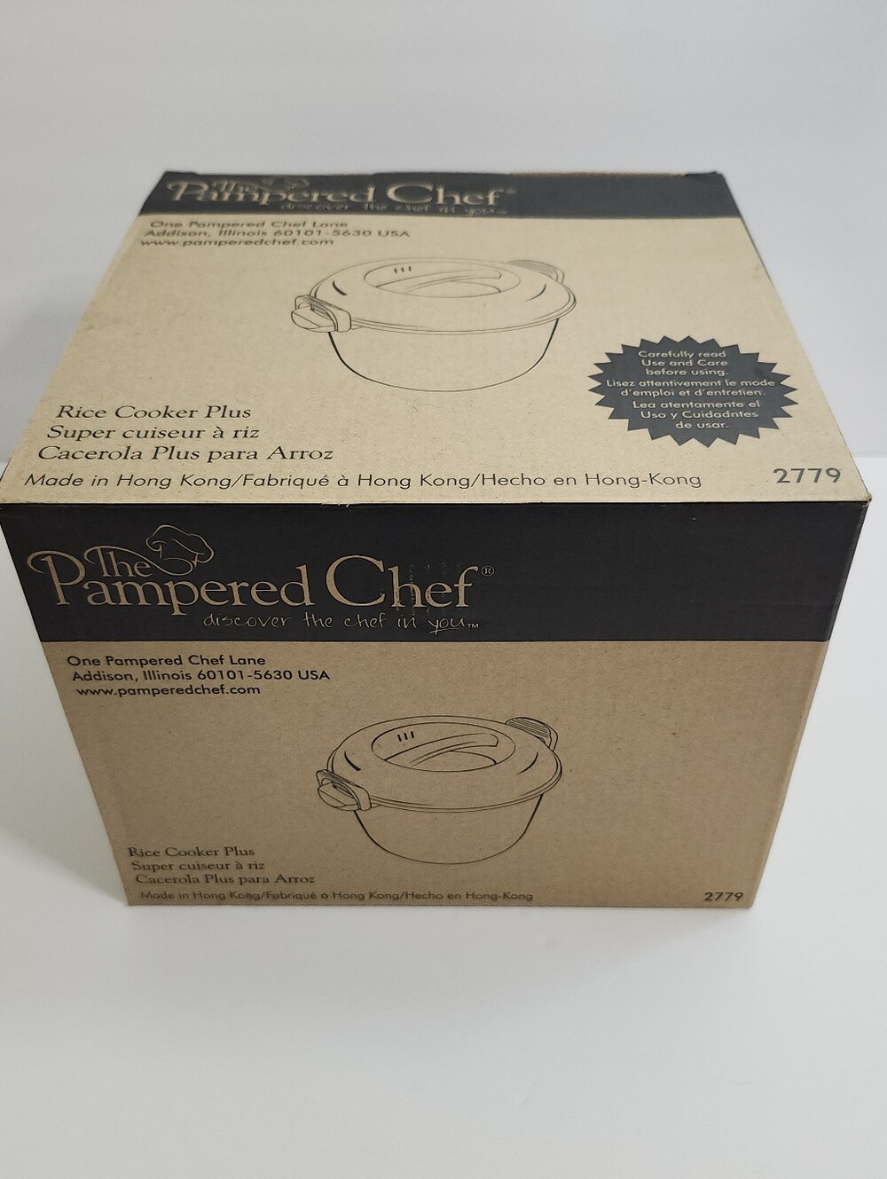The Pampered Chef #2779 Retired Rice Cooker Plus/Microwave Veg. Steamer 3Qt.